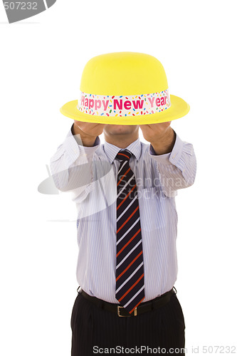 Image of new year yellow hat 