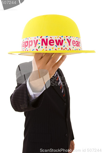 Image of new year yellow hat