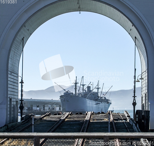 Image of Old Port Gate and ship