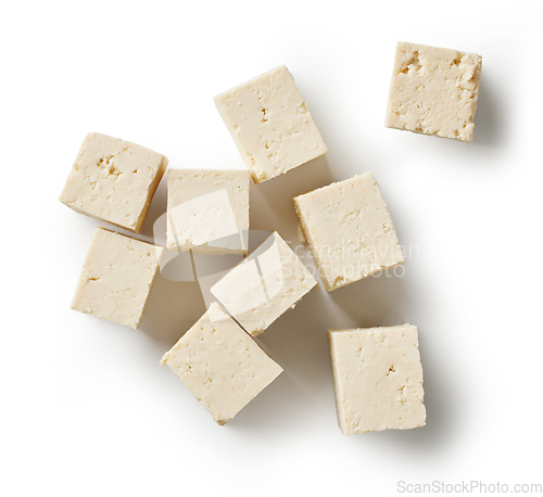 Image of fresh tofu cheese cubes