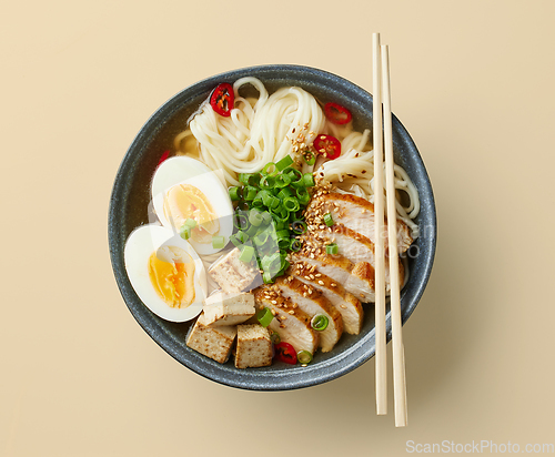 Image of bowl of asian noodle soup