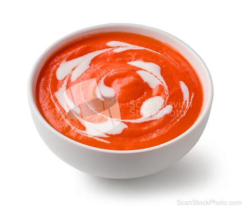 Image of bowl of tomato cream soup