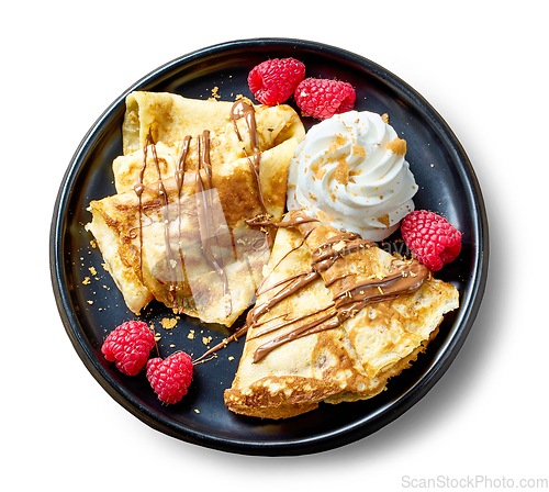 Image of plate of freshly baked crepes