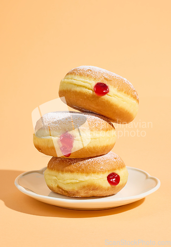 Image of freshly baked jelly donuts