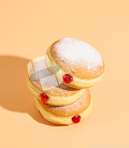 Image of freshly baked jelly donuts