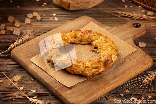 Image of Turkish bagel with cheese