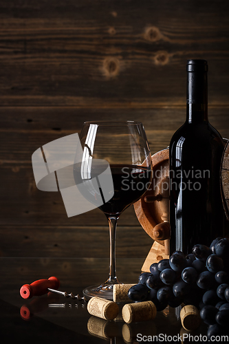 Image of Still life with red wine