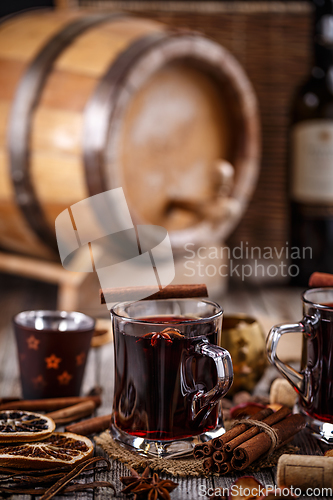 Image of Mulled wine with cinnamon