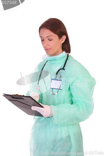 Image of healthcare worker with documents 