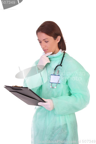 Image of healthcare worker with documents 