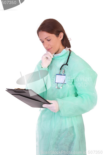 Image of healthcare worker with documents 