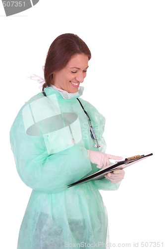 Image of healthcare worker with documents 