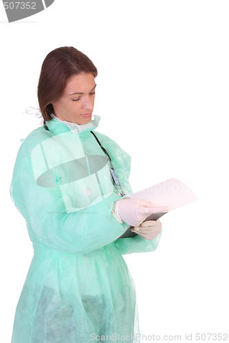 Image of healthcare worker with documents 