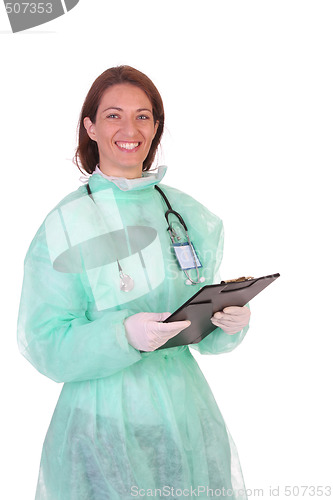 Image of healthcare worker with documents 