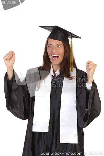 Image of happy graduation a young woman