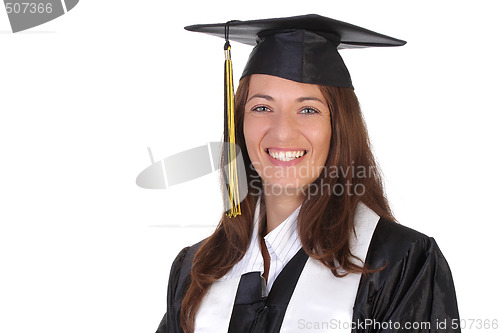 Image of happy graduation a young woman