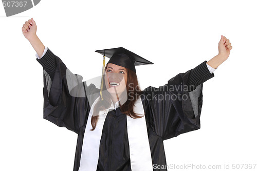Image of happy graduation a young woman