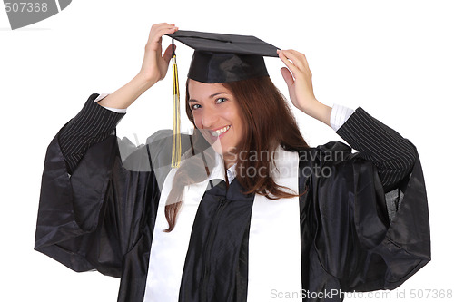 Image of happy graduation a young woman