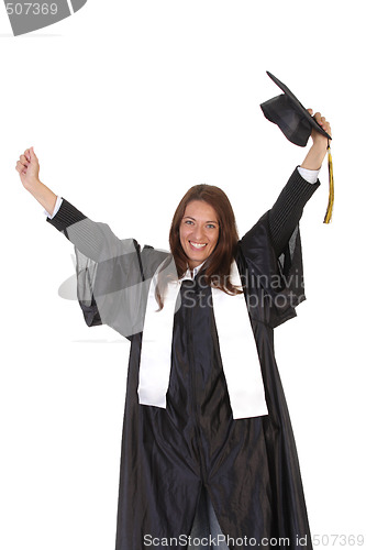 Image of happy graduation a young woman