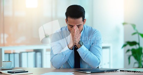 Image of Stressed Sales manager is angry about a bad sales report after a marketing campaign. Frustrated executive is upset and annoyed about advertising problem and is under real pressure to hit his deadline