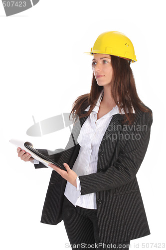 Image of businesswoman with documents