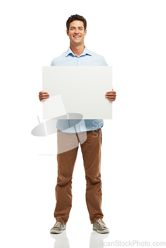 Image of Hes got an expression for every occassion. Studio shot of handsome, expressive young man isolated on white.