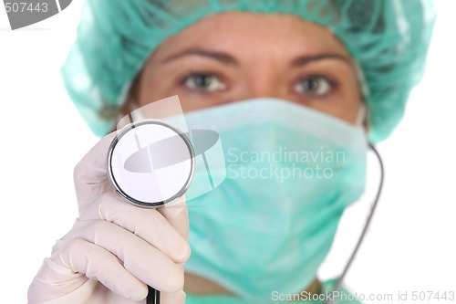 Image of healthcare worker with stethoscope