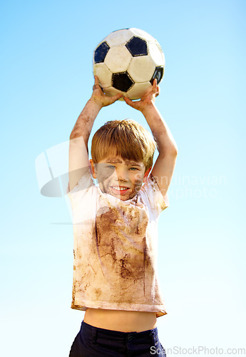 Image of Kids will be kids. Shot of messy children playing outdoors.