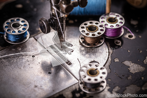 Image of Detail of sewing machine