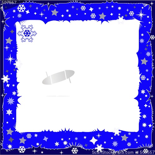 Image of Abstract winter dark blue background