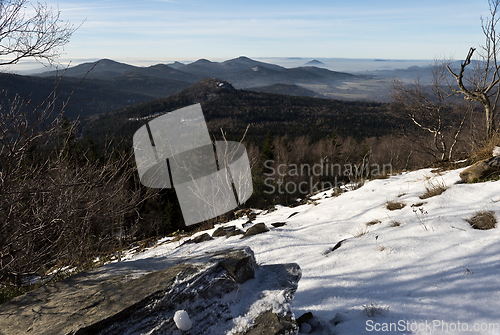 Image of The winter mountain landscape 