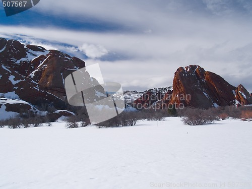 Image of Winter and Red Rocks