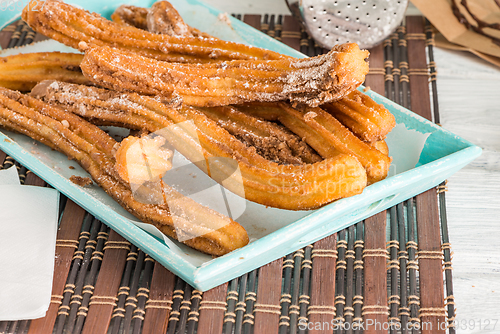 Image of Traditional churros with hot chocolate 