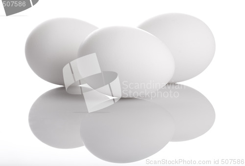 Image of Three White Eggs