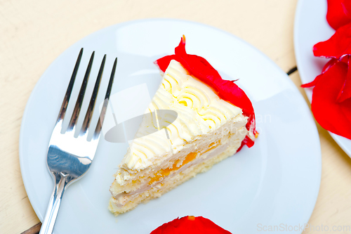 Image of whipped cream mango cake