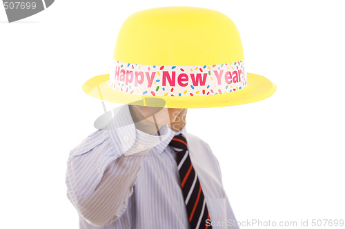 Image of new year yellow hat