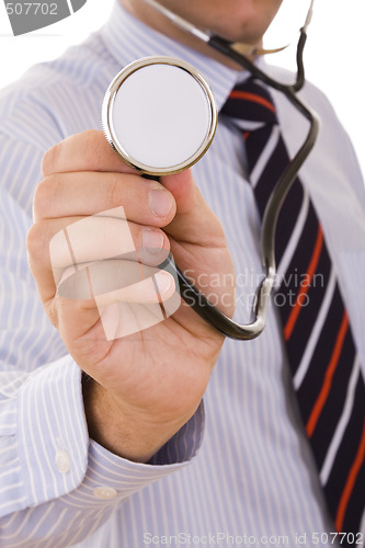 Image of stethoscope in the doctor hand