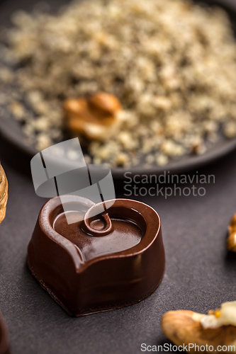 Image of Heart shaped chocolate pralines