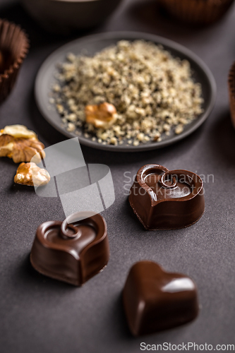 Image of Heart shaped chocolate sweets