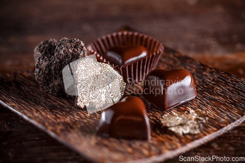 Image of Heart shaped chocolate praline