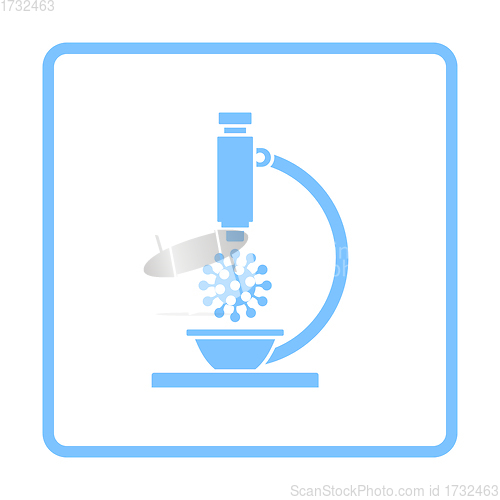 Image of Research Coronavirus By Microscope Icon