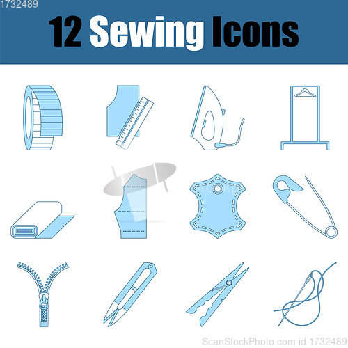 Image of Sewing Icon Set