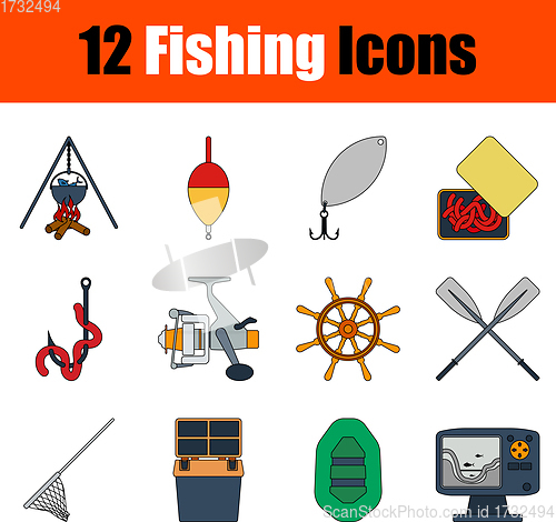 Image of Fishing Icon Set