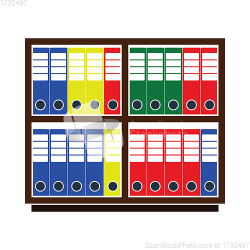 Image of Office Cabinet With Folders Icon