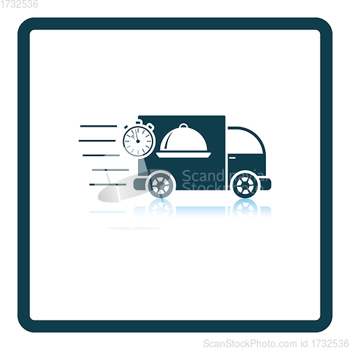 Image of Fast Food Delivery Car Icon