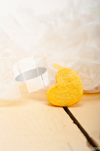 Image of heart shaped shortbread valentine cookies