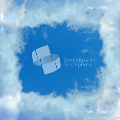 Image of clouds frame background