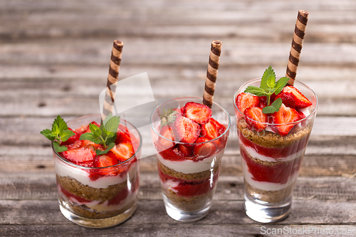 Image of Healthy layered dessert