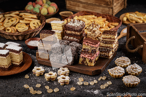 Image of Assorted different mini cakes