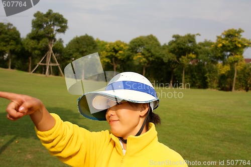 Image of China golf caddie